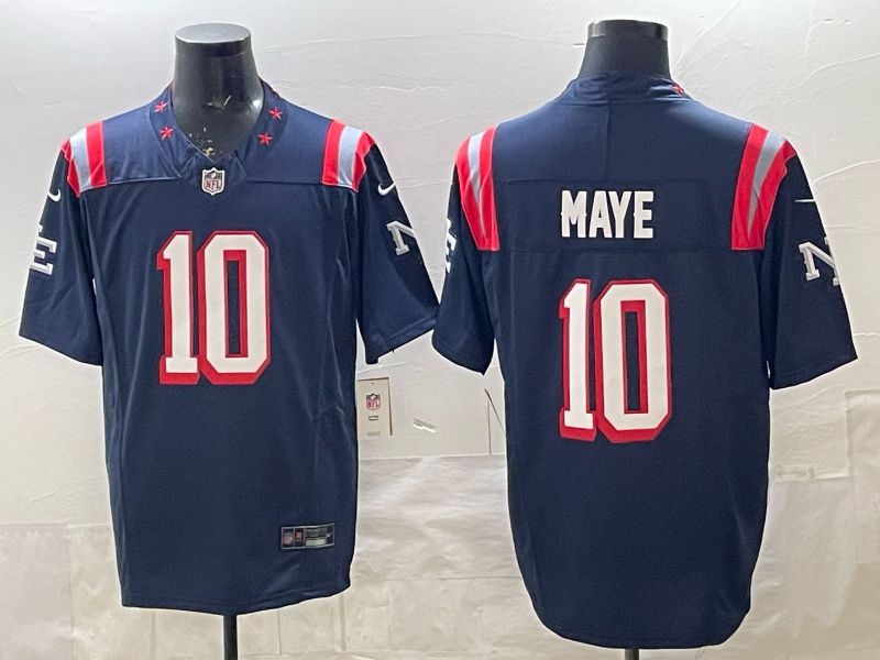 Men 2026 New England Patriots #10 Maye blue 3th generation Nike Limited NFL Jersey style 04